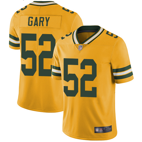 Personalized Packers #52 Rashan Gary Yellow Youth Stitched Football Limited Rush Jersey