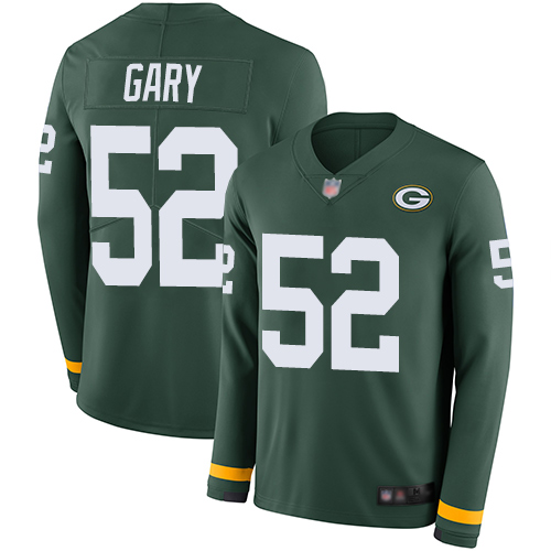 Personalized Packers #52 Rashan Gary Green Team Color Youth Stitched Football Limited Therma Long Sleeve Jersey
