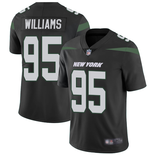 Personalized Jets #95 Quinnen Williams Black Alternate Youth Stitched Football Untouchable Limited Jersey