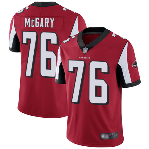Personalized Falcons #76 Kaleb McGary Red Team Color Youth Stitched Football Untouchable Limited Jersey