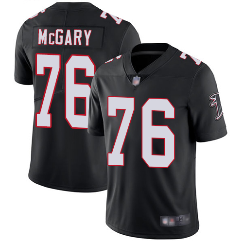 Personalized Falcons #76 Kaleb McGary Black Alternate Youth Stitched Football Untouchable Limited Jersey