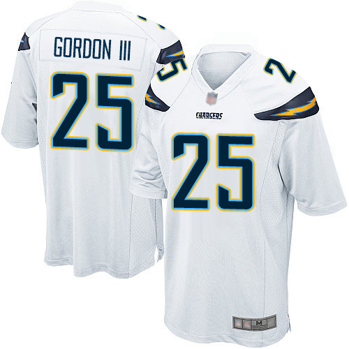 Personalized Chargers #25 Melvin Gordon III White Youth Stitched Football New Elite Jersey