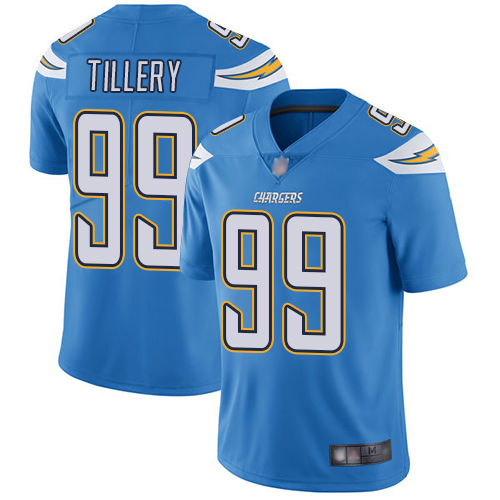 Personalized Chargers #99 Jerry Tillery Electric Blue Alternate Youth Stitched Football Untouchable Limited Jersey