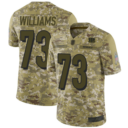 Personalized Bengals #73 Jonah Williams Camo Youth Stitched Football Limited 2018 Salute to Service Jersey