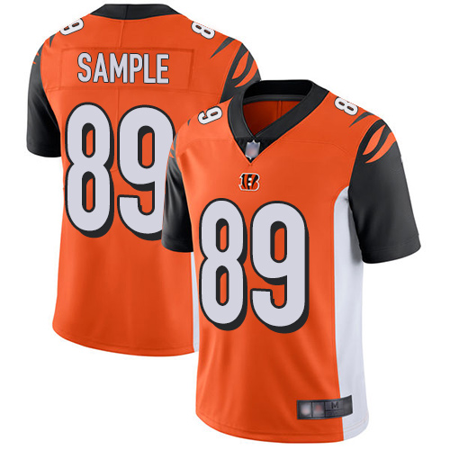 Personalized Bengals #89 Drew Sample Orange Alternate Youth Stitched Football Untouchable Limited Jersey