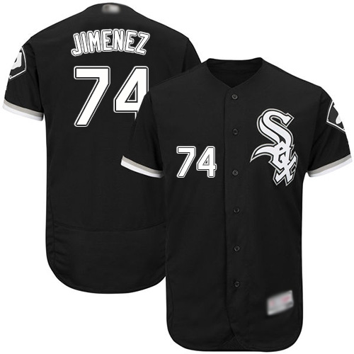 Personalized White Sox #74 Eloy Jimenez Black Flexbase Authentic Collection Stitched Baseball Jerseys