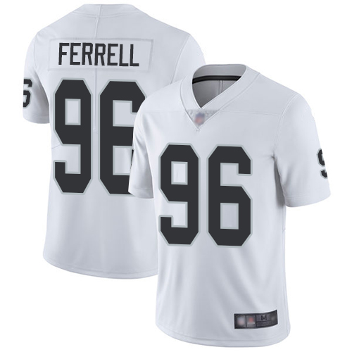 Personalized Raiders #96 Clelin Ferrell White Men’s Stitched Football Untouchable Limited Jersey