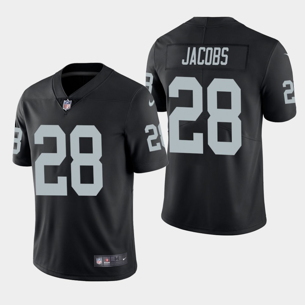 Personalized Raiders 28 Josh Jacobs Black 2019 NFL Draft First Round Pick Untouchable Limited Jersey
