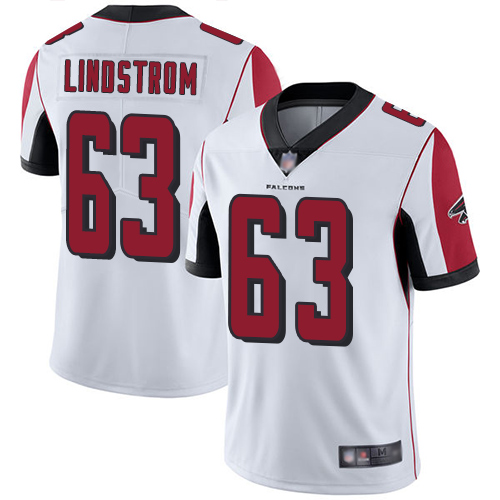 Personalized Falcons #63 Chris Lindstrom White Men’s Stitched Football Untouchable Limited Jersey