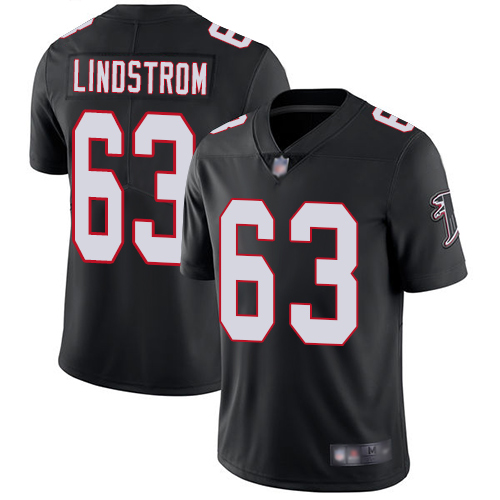 Personalized Falcons #63 Chris Lindstrom Black Alternate Men’s Stitched Football Untouchable Limited Jersey