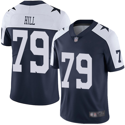 Personalized Cowboys #79 Trysten Hill Navy Blue Thanksgiving Men’s Stitched Football Untouchable Limited Throwback Jersey