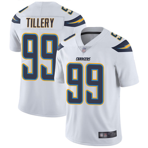 Personalized Chargers #99 Jerry Tillery White Men’s Stitched Football Untouchable Limited Jersey