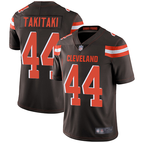 Personalized Browns #44 Sione Takitaki Brown Team Color Men’s Stitched Football Untouchable Limited Jersey