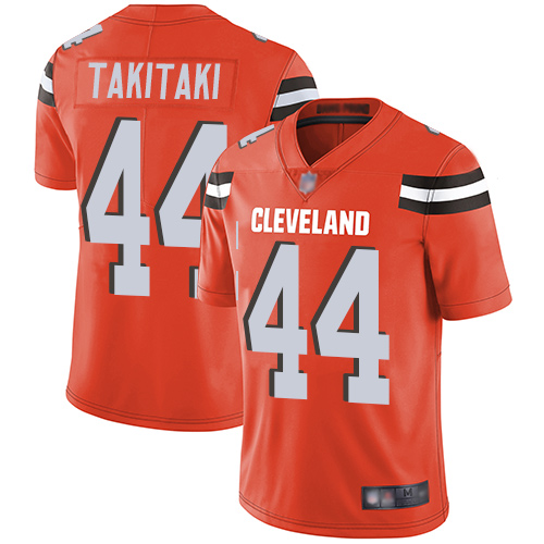 Personalized Browns #44 Sione Takitaki Orange Alternate Men’s Stitched Football Untouchable Limited Jersey