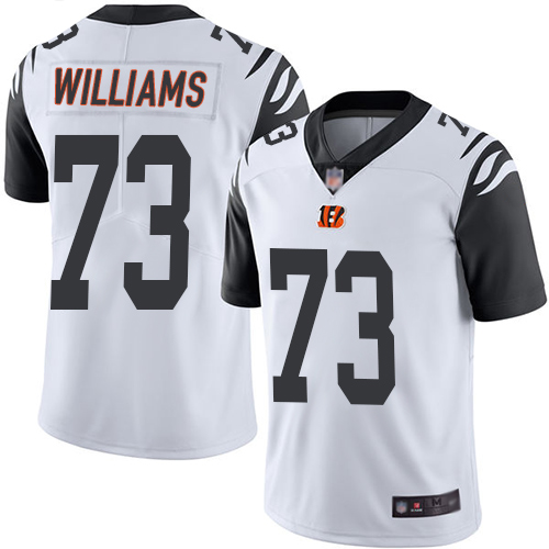 Personalized Bengals #73 Jonah Williams White Men’s Stitched Football Limited Rush Jersey