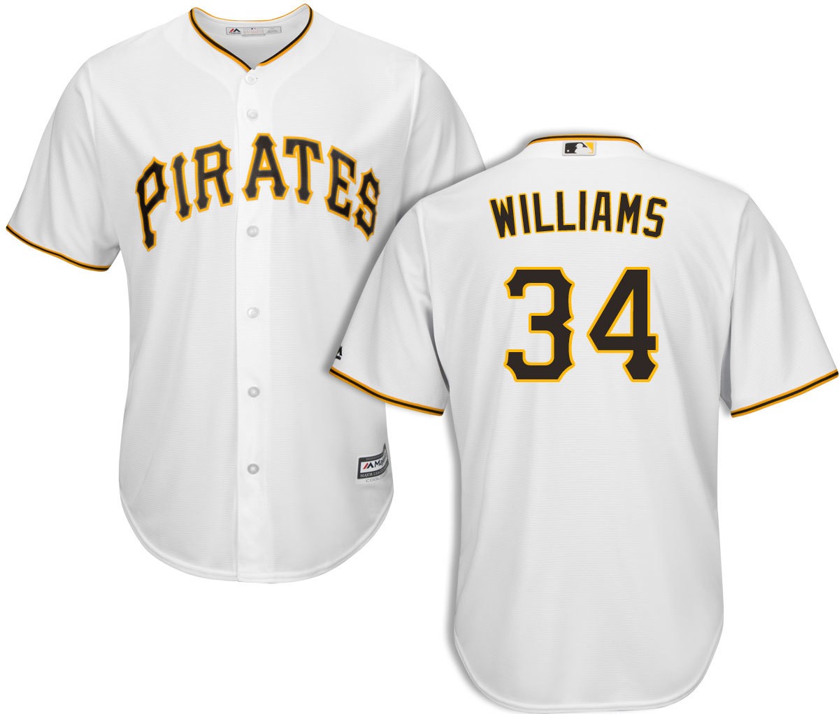 Personalized Pittsburgh Pirates #34 Trevor Williams White Cool Base Jersey