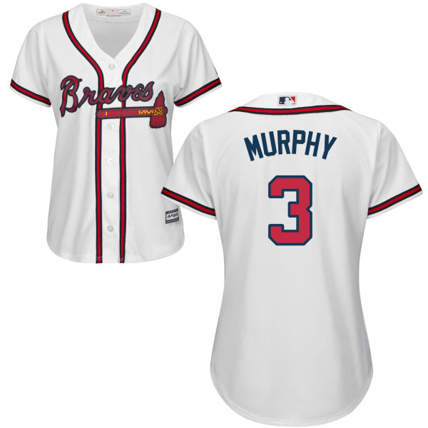 Personalized Women’s Braves #3 Dale Murphy White Stitched Baseball Jersey