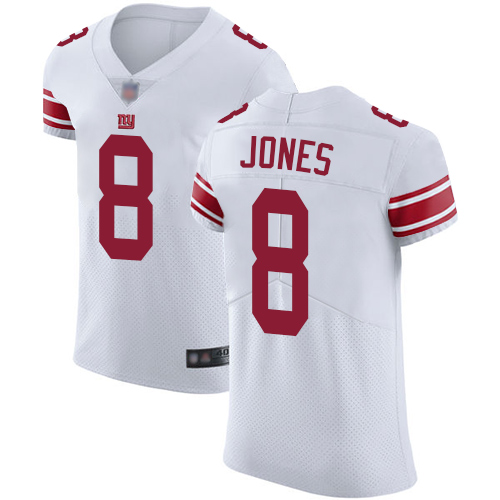 Personalized Giants #8 Daniel Jones White Men’s Stitched Football Untouchable Elite Jersey
