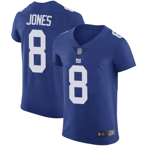 Personalized Giants #8 Daniel Jones Royal Blue Team Color Men’s Stitched Football Untouchable Elite Jersey