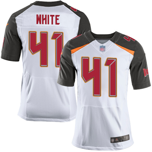 Personalized Buccaneers #41 Devin White White Men’s Stitched Football New Elite Jersey