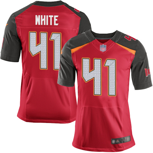 Personalized Buccaneers #41 Devin White Red Team Color Men’s Stitched Football New Elite Jersey