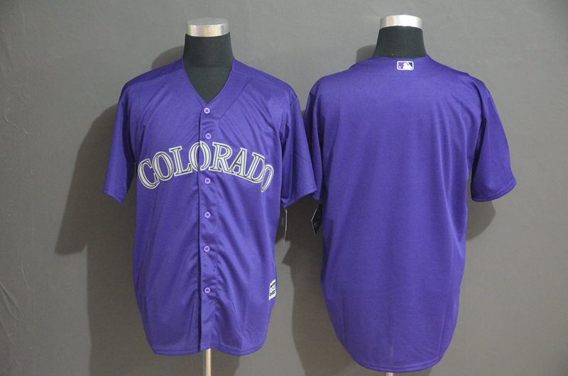 Personalized Rockies Blank Purple Cool Base Jersey