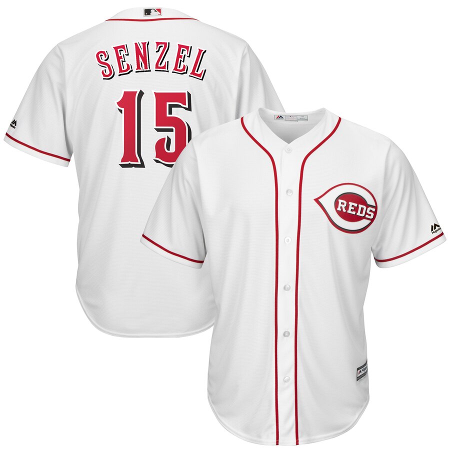 Personalized Reds 15 Nick Senzel White Cool Base Jersey