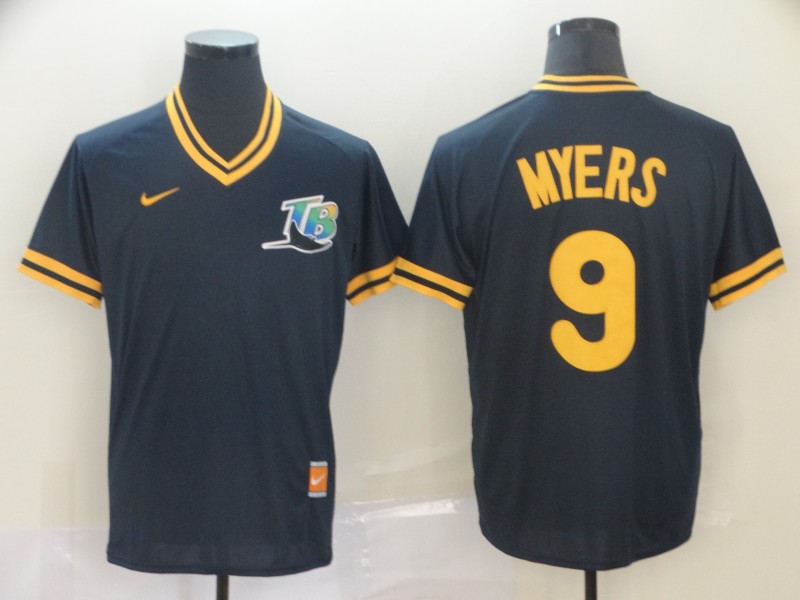 Personalized Rays 9 Wil Myers Navy Throwback Jersey