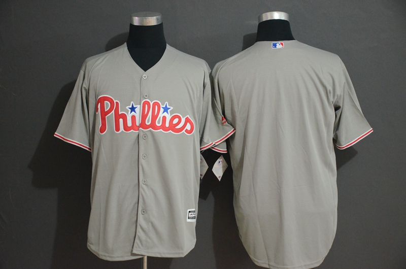Personalized Phillies Blank Gray Cool Base Jersey