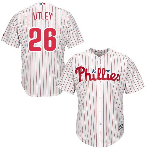 Personalized Phillies 26 Chase Utley White Cool Base Jersey