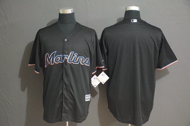 Personalized Marlins Blank Black Cool Base Jersey