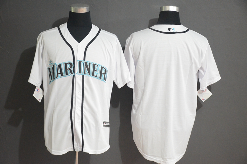 Personalized Mariners Blank White Cool Base Jersey
