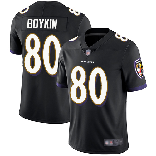 Personalized Ravens #80 Miles Boykin Black Alternate Youth Stitched Football Untouchable Limited Jersey