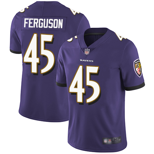 Personalized Ravens #45 Jaylon Ferguson Purple Team Color Youth Stitched Football Untouchable Limited Jersey