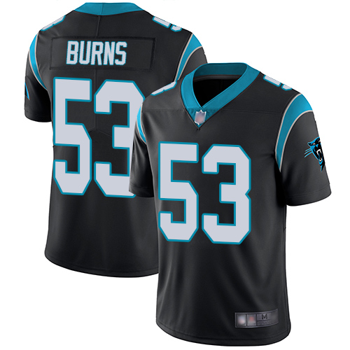 Personalized Panthers #53 Brian Burns Black Team Color Youth Stitched Football Untouchable Limited Jersey