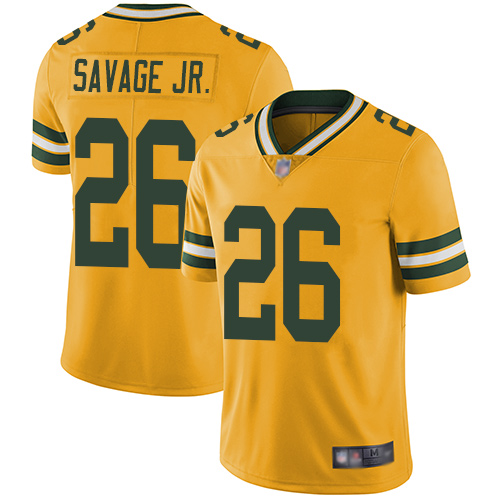 Personalized Packers #26 Darnell Savage Jr. Yellow Youth Stitched Football Limited Rush Jersey