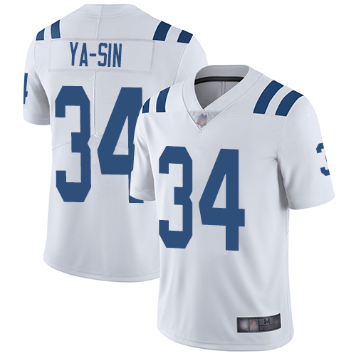 Personalized Colts #34 Rock Ya-Sin White Youth Stitched Football Untouchable Limited Jersey