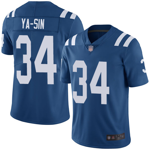 Personalized Colts #34 Rock Ya-Sin Royal Blue Team Color Youth Stitched Football Untouchable Limited Jersey