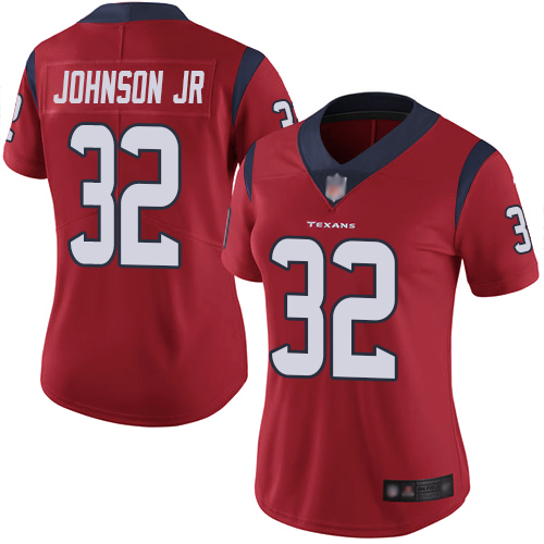 Personalized Texans #32 Lonnie Johnson Jr. Red Alternate Women’s Stitched Football Untouchable Limited Jersey