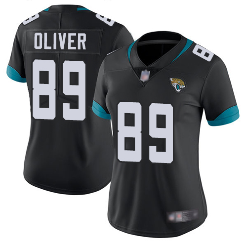 Personalized Jaguars #89 Josh Oliver Black Team Color Women’s Stitched Football Untouchable Limited Jersey