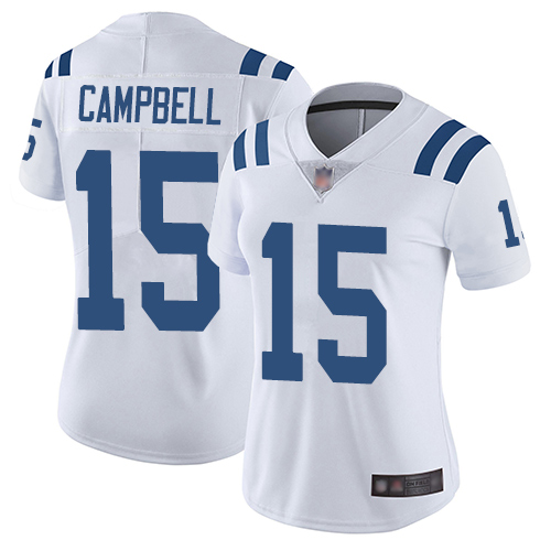 Personalized Colts #15 Parris Campbell White Women’s Stitched Football Untouchable Limited Jersey