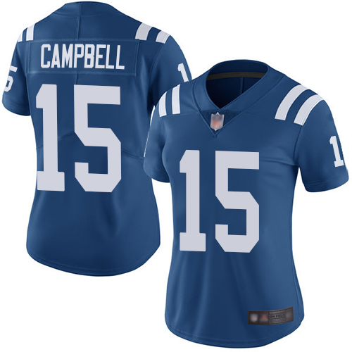 Personalized Colts #15 Parris Campbell Royal Blue Team Color Women’s Stitched Football Untouchable Limited Jersey