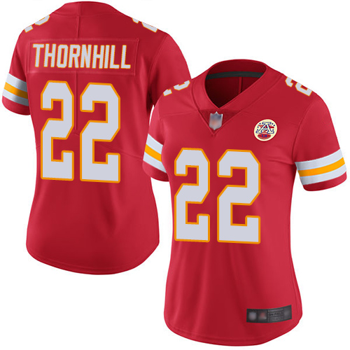 Personalized Chiefs #22 Juan Thornhill Red Team Color Women’s Stitched Football Untouchable Limited Jersey