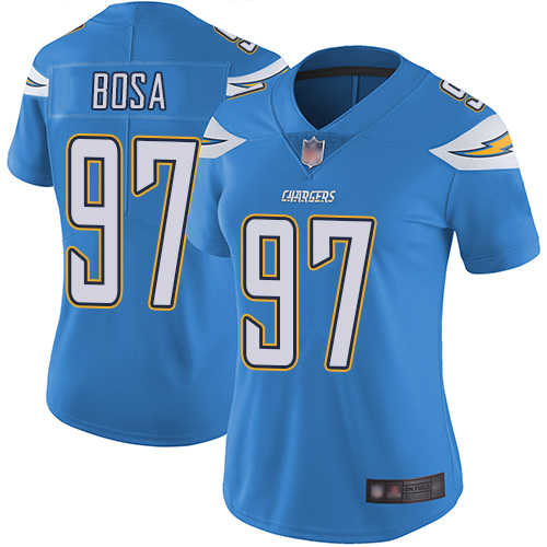 Personalized Chargers #97 Joey Bosa Electric Blue Alternate Women’s Stitched Football Untouchable Limited Jersey