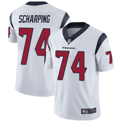 Personalized Texans #74 Max Scharping White Men’s Stitched Football Untouchable Limited Jersey