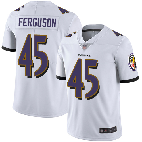 Personalized Ravens #45 Jaylon Ferguson White Men’s Stitched Football Untouchable Limited Jersey