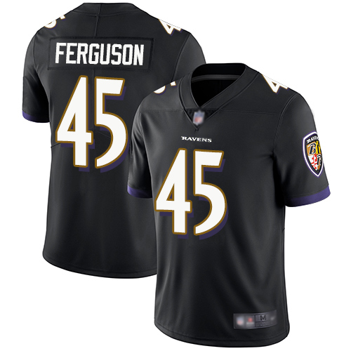 Personalized Ravens #45 Jaylon Ferguson Black Alternate Men’s Stitched Football Untouchable Limited Jersey