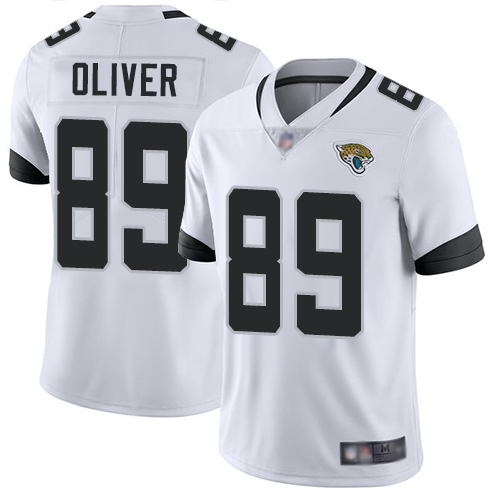 Personalized Jaguars #89 Josh Oliver White Men’s Stitched Football Untouchable Limited Jersey