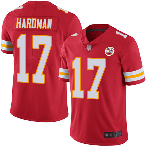 Personalized Chiefs #17 Mecole Hardman Red Team Color Men’s Stitched Football Untouchable Limited Jersey