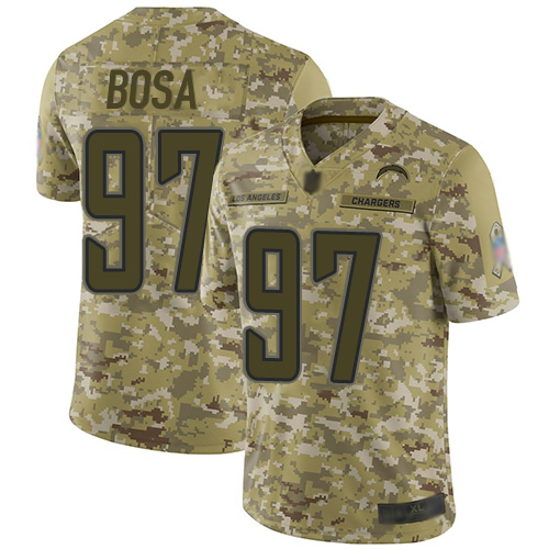 Personalized Chargers #97 Joey Bosa Camo Men’s Stitched Football Limited 2018 Salute To Service Jersey
